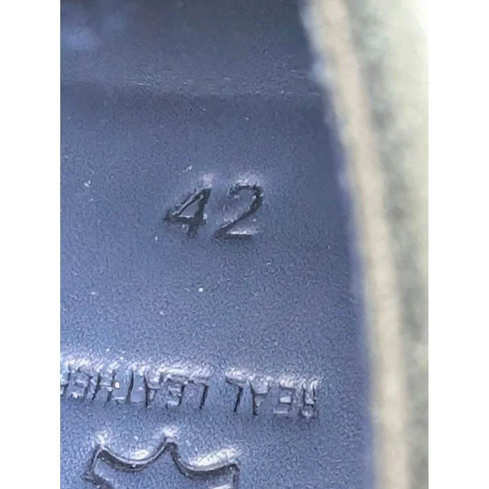 Ecco Hybrid Derby Shoes Mens 42 Blue Pebbled Leather Lace Up‎ Casual 511844